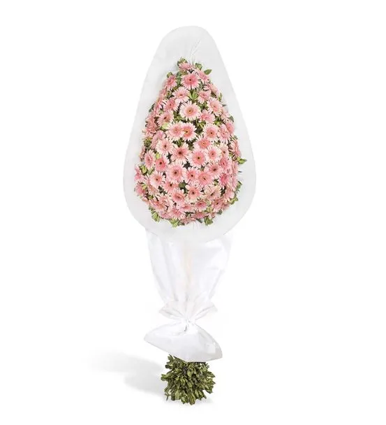 Toz Pembe Gerbera Açılış Çelengi
