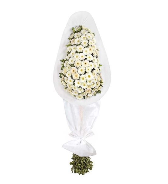 Beyaz Düşler Gerbera Açılış Kutlama Çelengi