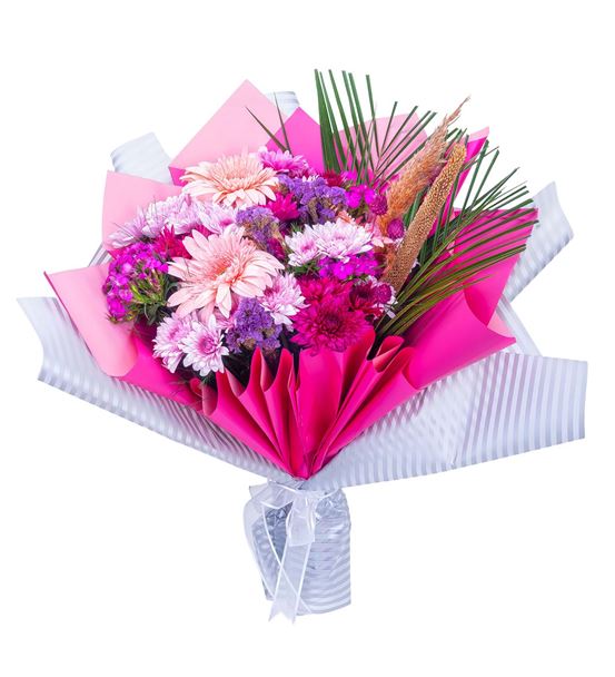 Pembe Rüya Buketi Gerbera ve Krizantem
